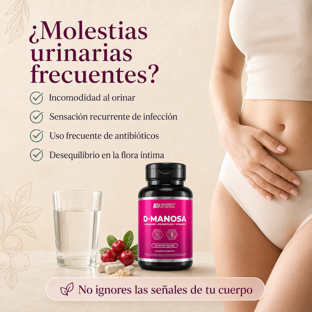 Pack x2 D-Manosa + Cranberry + Probióticos | 180 Cápsulas Vegetales SmartNutrition