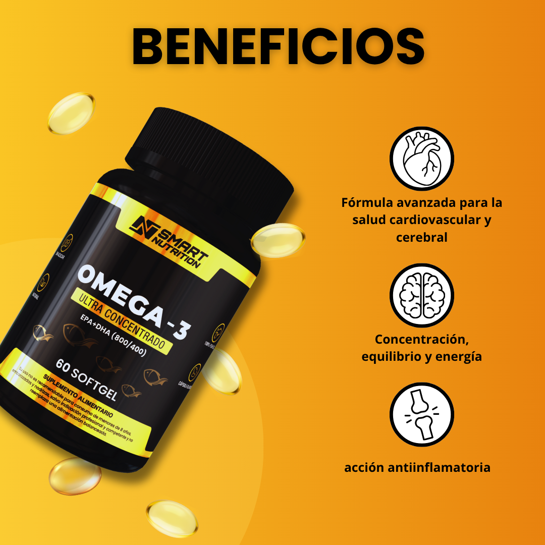 Omega-3 Ultra Concentrado EPA+DHA (800/400) – 60 Softgel SmartNutrition