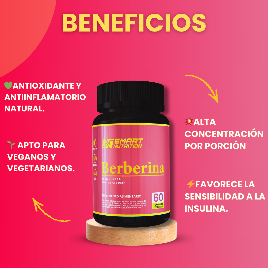 Berberina 1000 mg – Alta Pureza - 60 cáps SmartNutrition