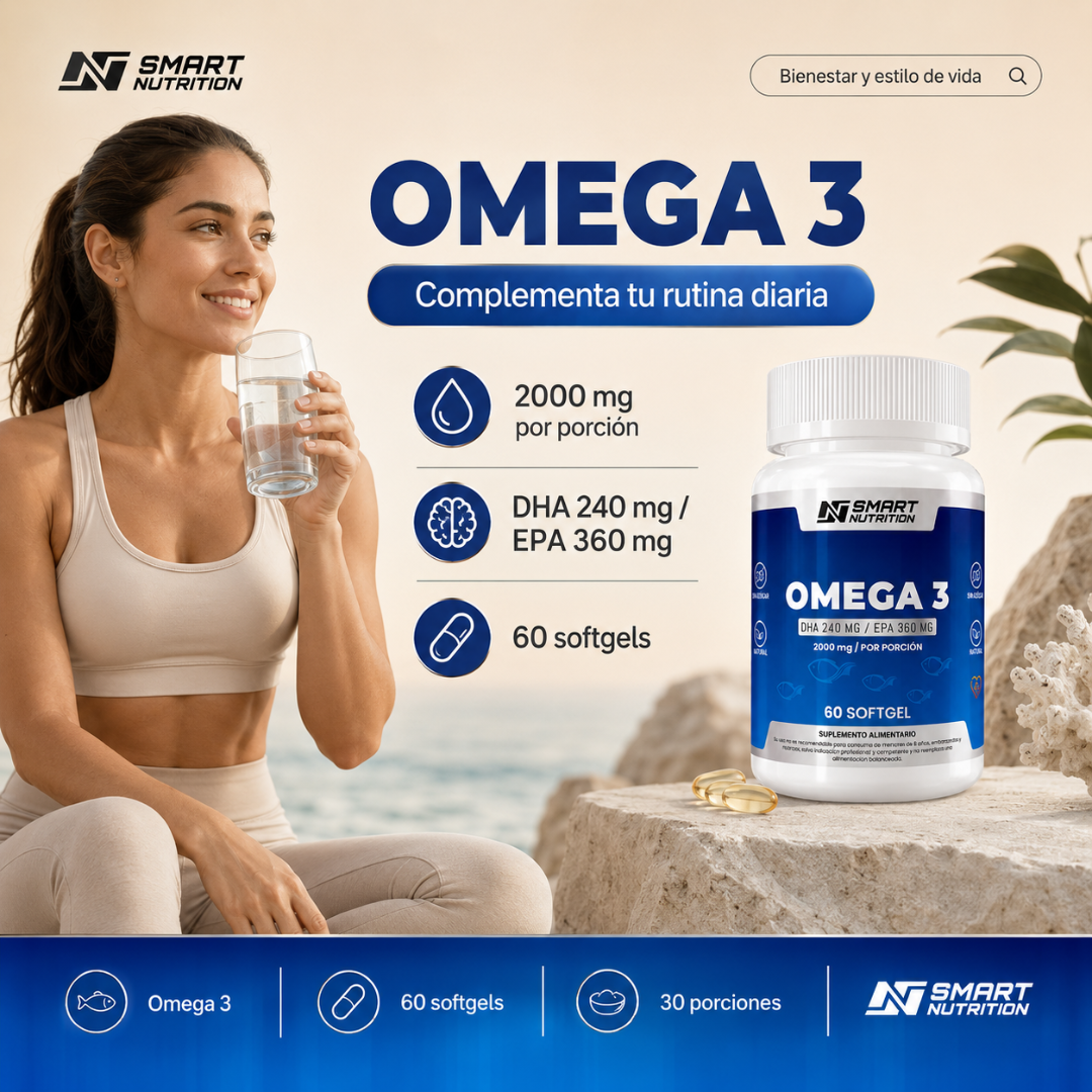 Omega3 - Aceite De Pescado 2000g(360Epa Y 240Dha) - Certificado SmartNutrition
