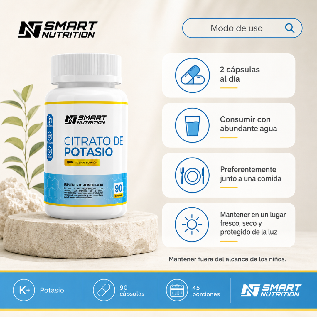 Citrato De Potasio 1100mg SmartNutrition