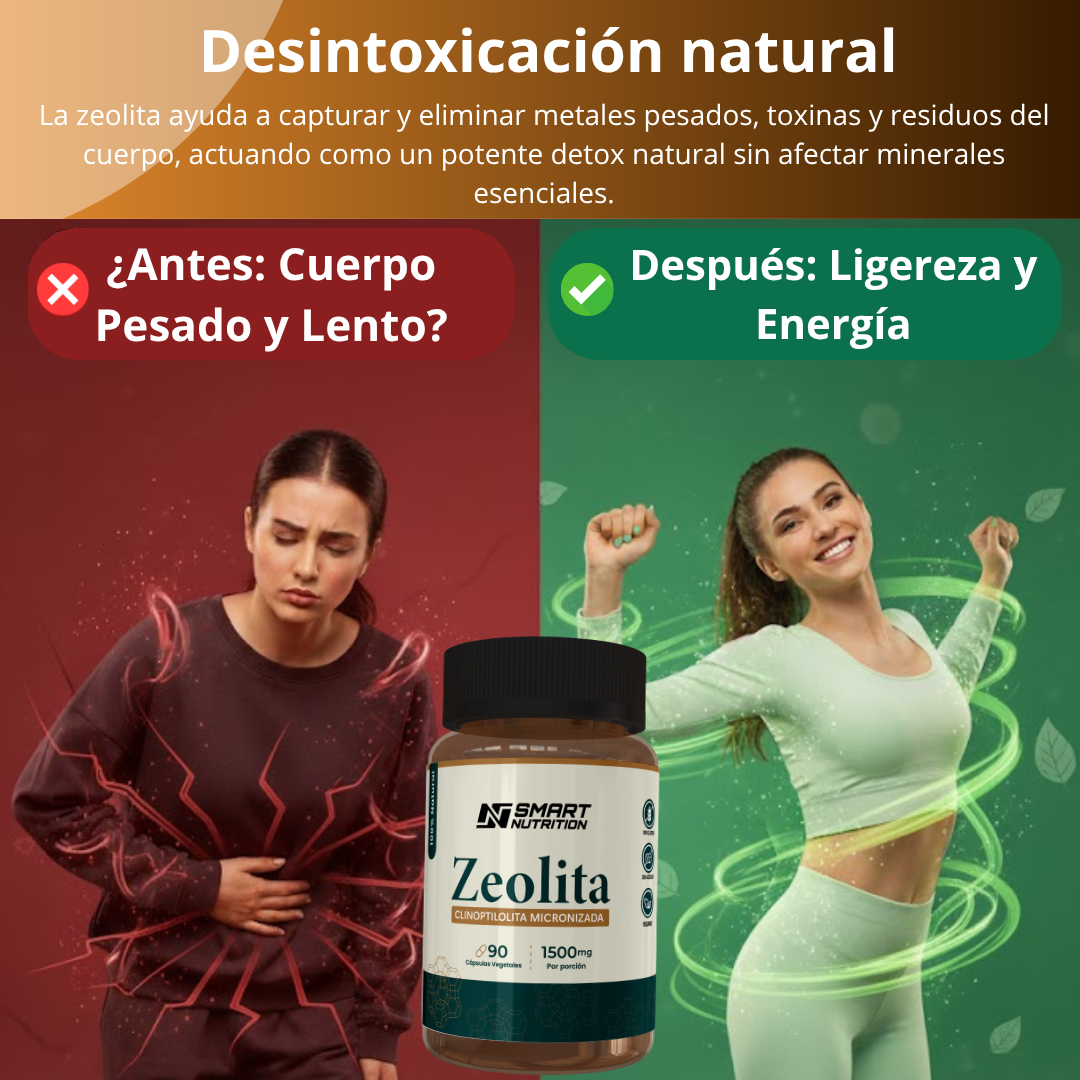 Zeolita Micronizada 1500mg – Detox Natural | Smart Nutrition SmartNutrition