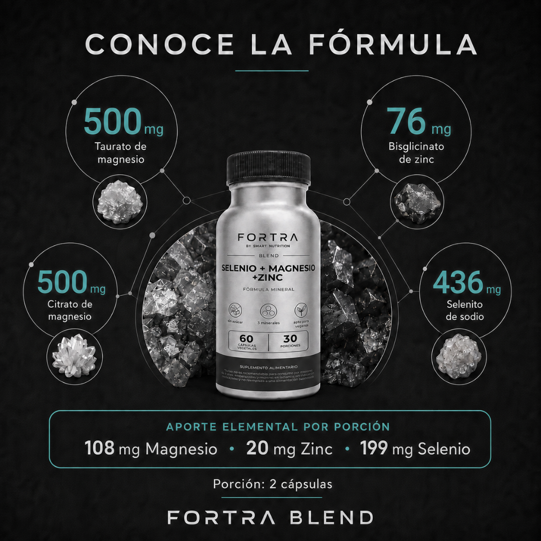 Complejo Mineral Selenio + Magnesio + Zinc SmartNutrition