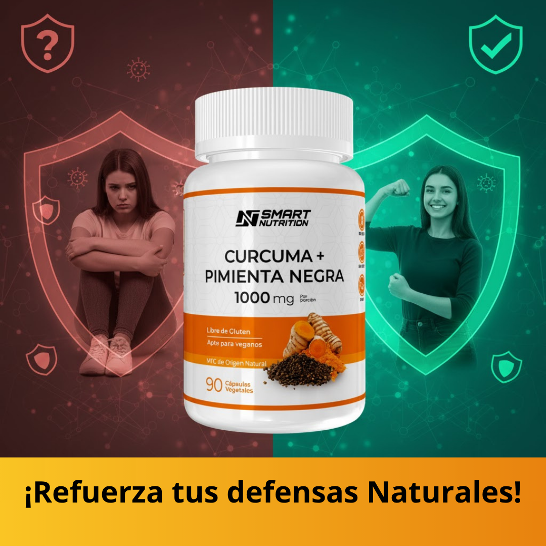 Cúrcuma + Pimienta Negra 1000mg - 90 cápsulas vegetales | Smart Nutrition SmartNutrition