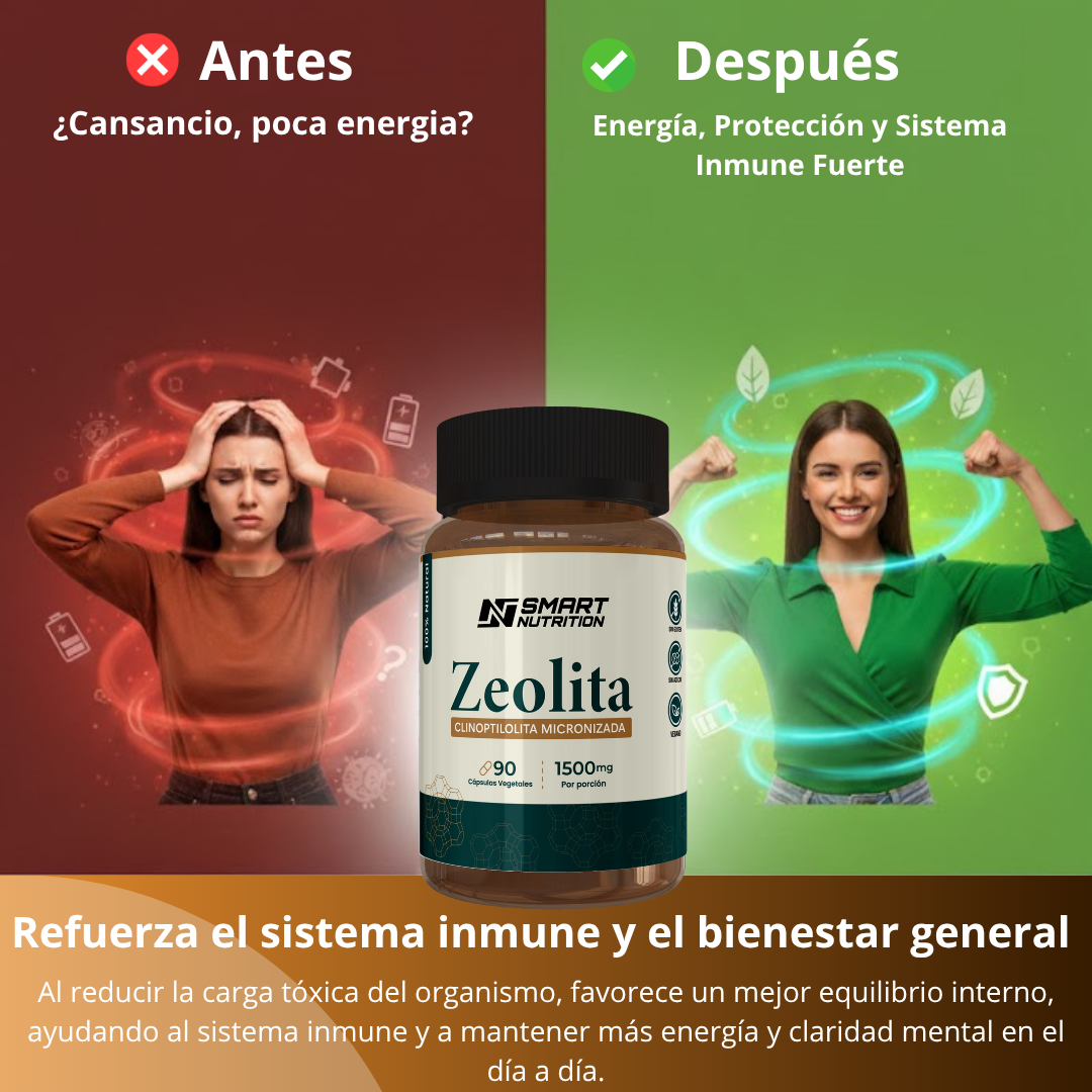 Zeolita Micronizada 1500mg – Detox Natural | Smart Nutrition SmartNutrition