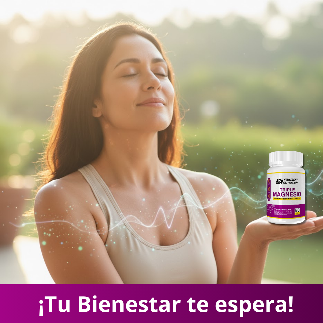 Triple Magnesio(malato, Bisglicinato, Taurato) - 60 Capsulas SmartNutrition