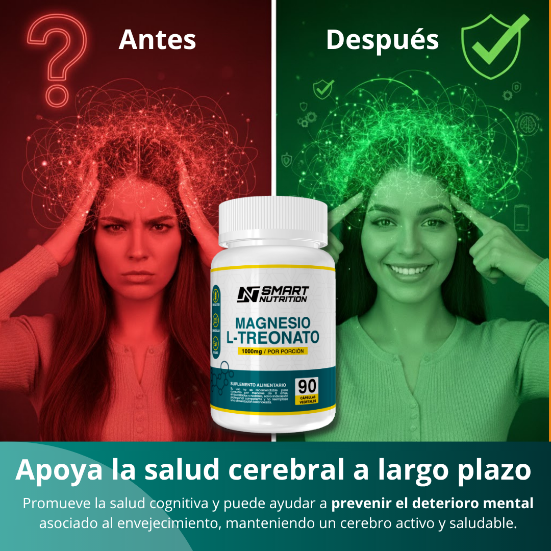 Magnesio L-Treonato 90 cápsulas vegetales SmartNutrition