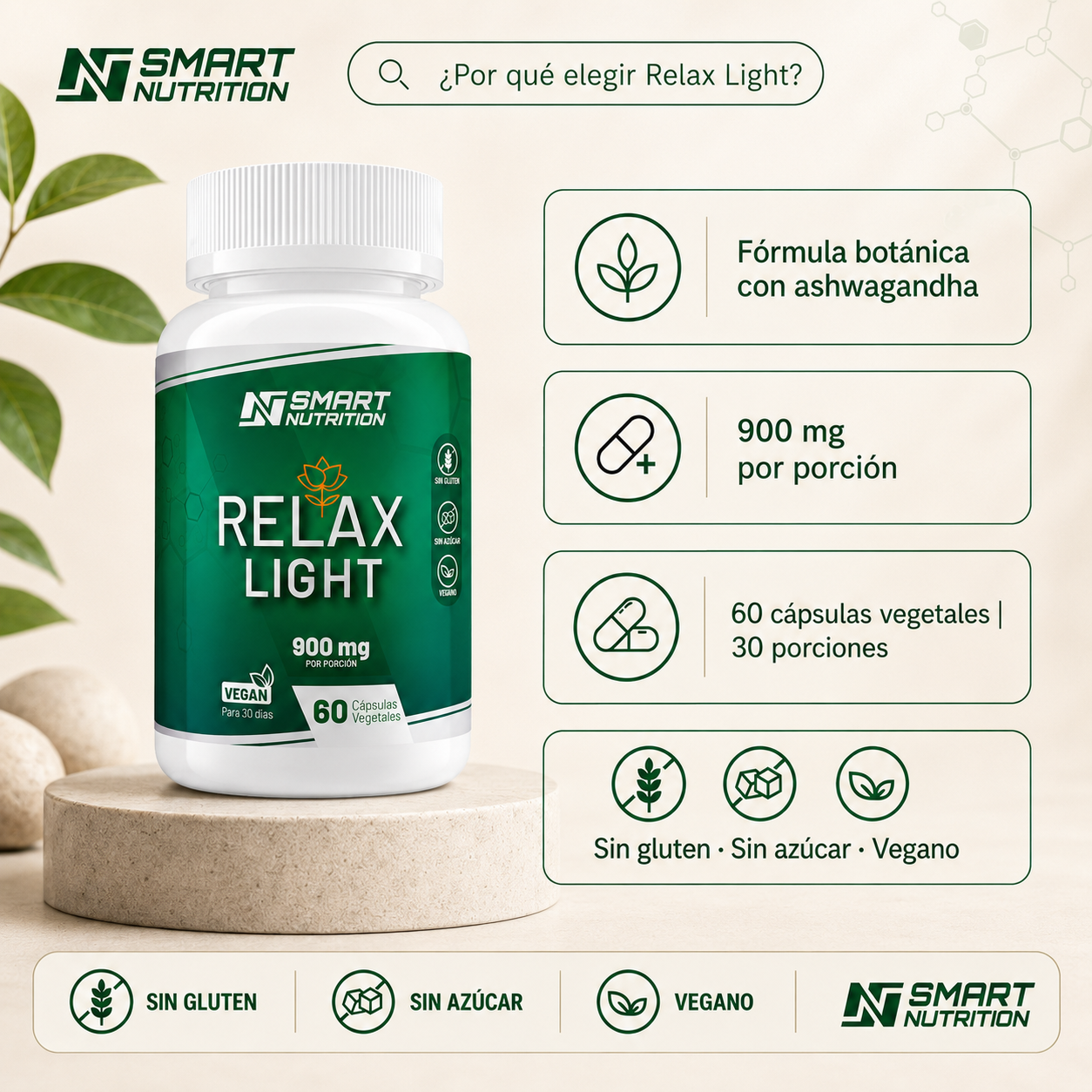 Ashwagandha 900 mg – Relax SmartNutrition