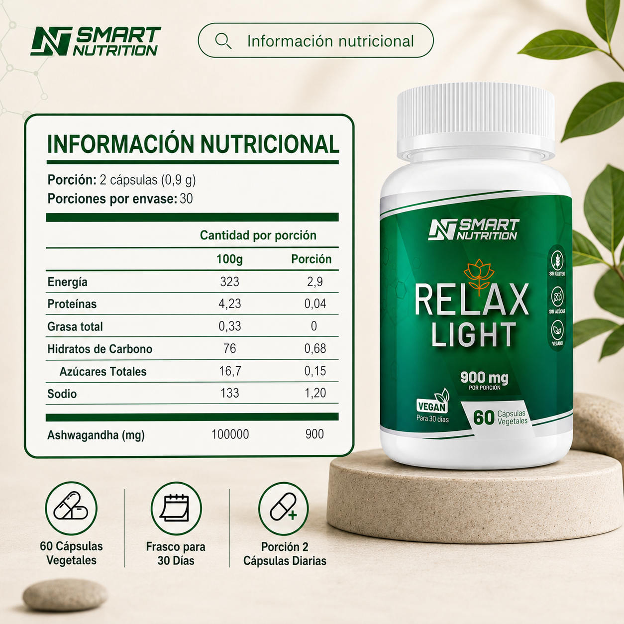 Ashwagandha 900 mg – Relax SmartNutrition