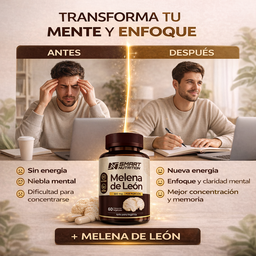 Melena de León 600 mg (Hericium erinaceus) SmartNutrition