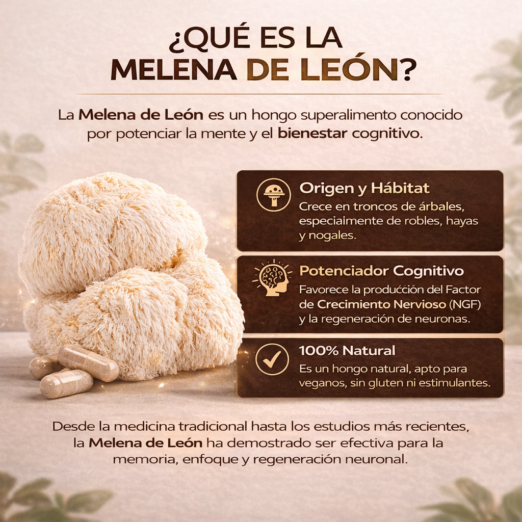 Melena de León 600 mg (Hericium erinaceus) SmartNutrition