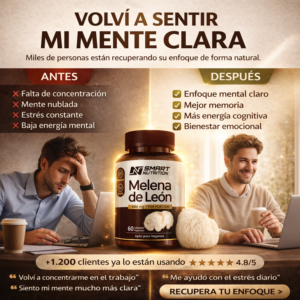 Melena de León 600 mg (Hericium erinaceus) SmartNutrition