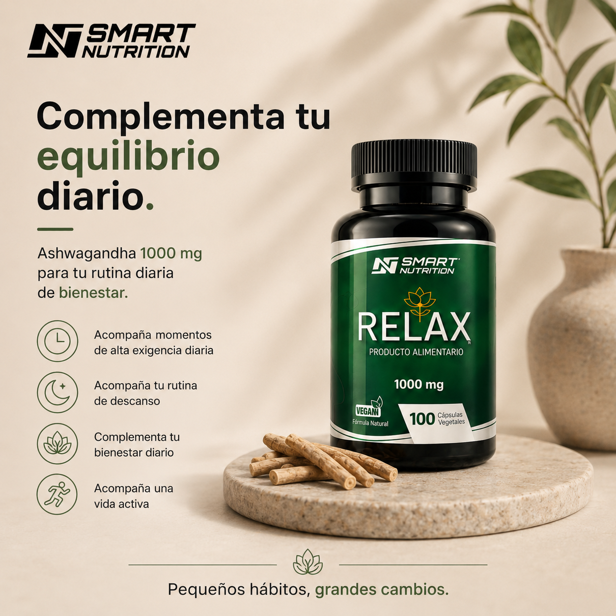 Ashwagandha -1000MG - Relax SmartNutrition