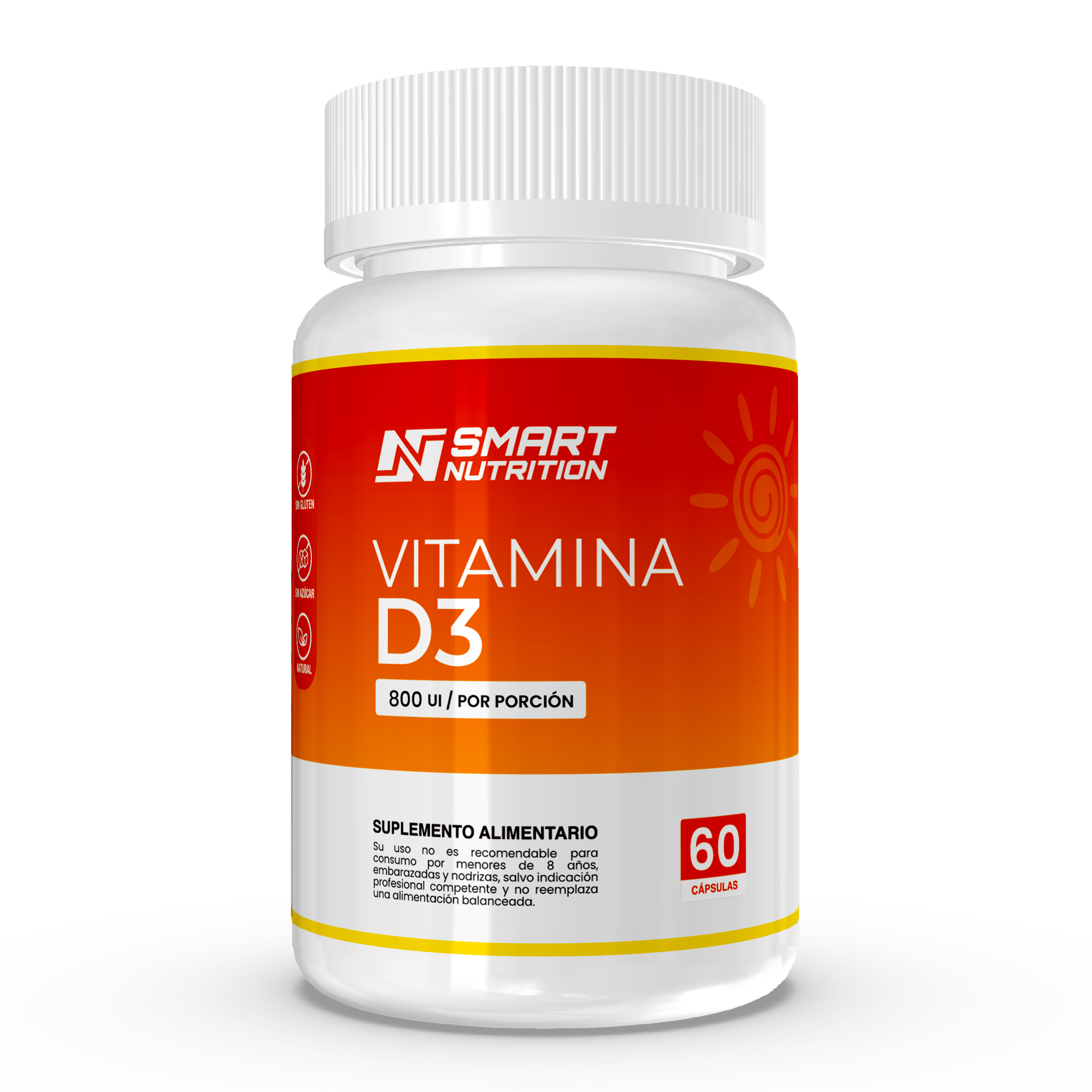 Vitamina D3 800ui 60 Capsulas SmartNutrition