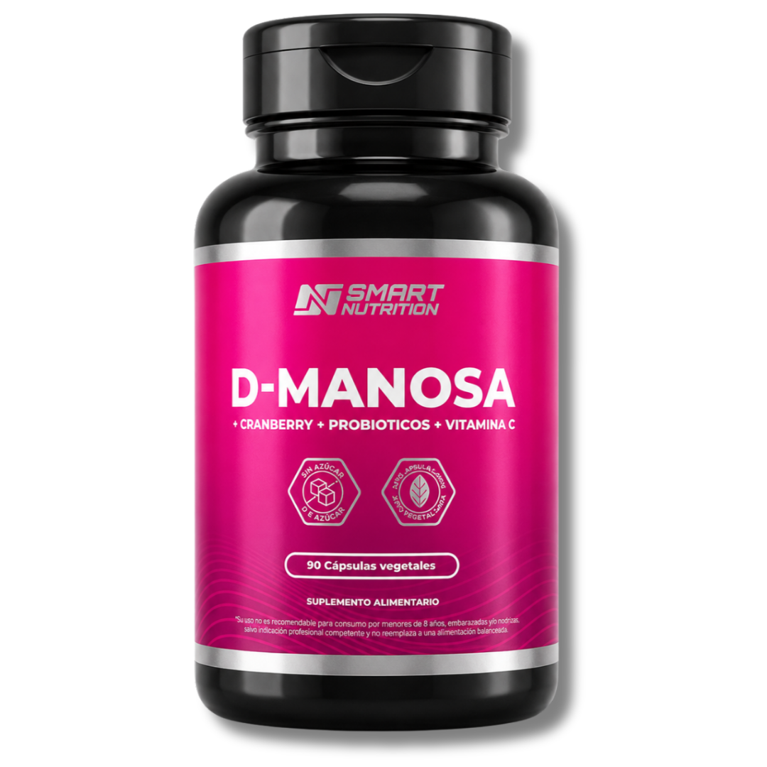 D-Manosa + Cranberry + Probióticos + Vitamina C | Apoyo Urinario 4 en 1 SmartNutrition