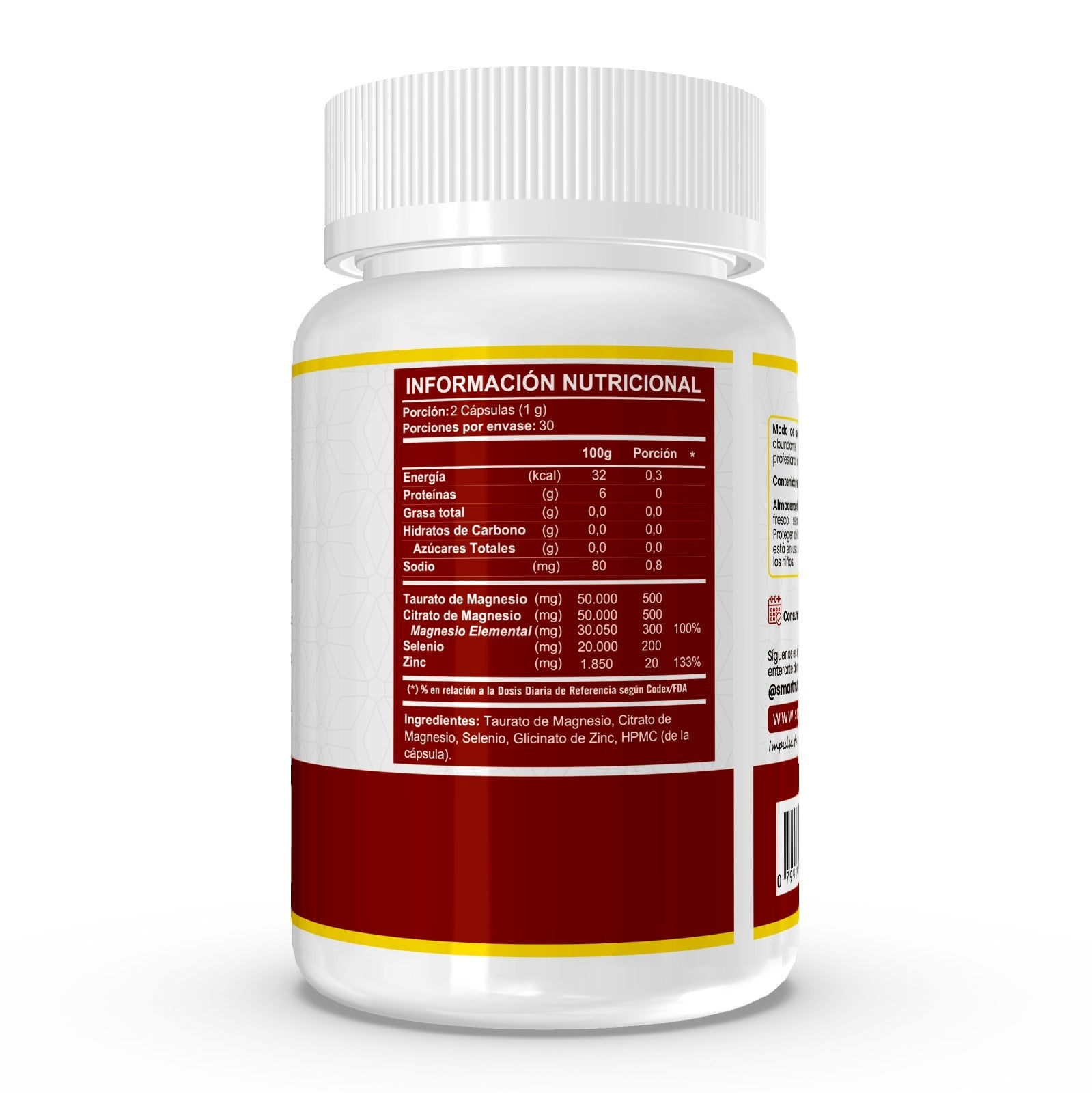 Selenio + Magnesio Quelado + Zinc – 60 Cápsulas Vegetales | Smart Nutrition SmartNutrition