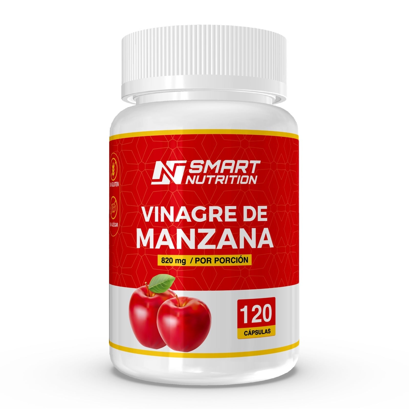 Vinagre de Manzana 820 Mg - 120 Cápsulas - SmartNutrition SmartNutrition
