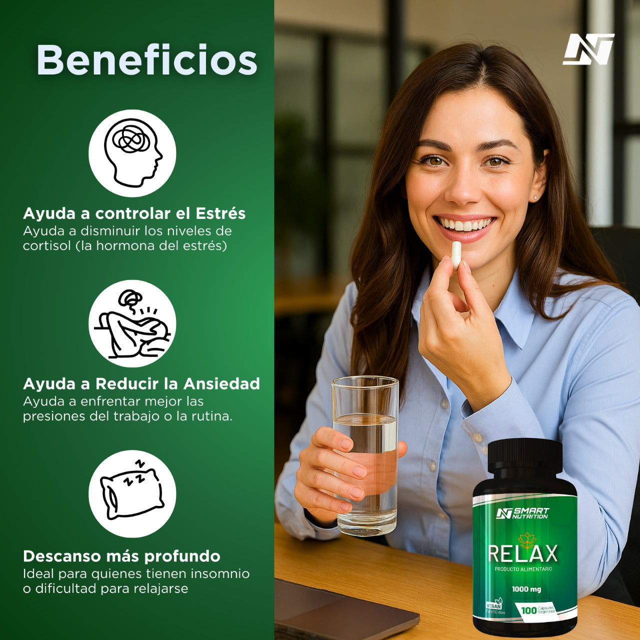 Ashwagandha - 100 Cáps / Relax SmartNutrition