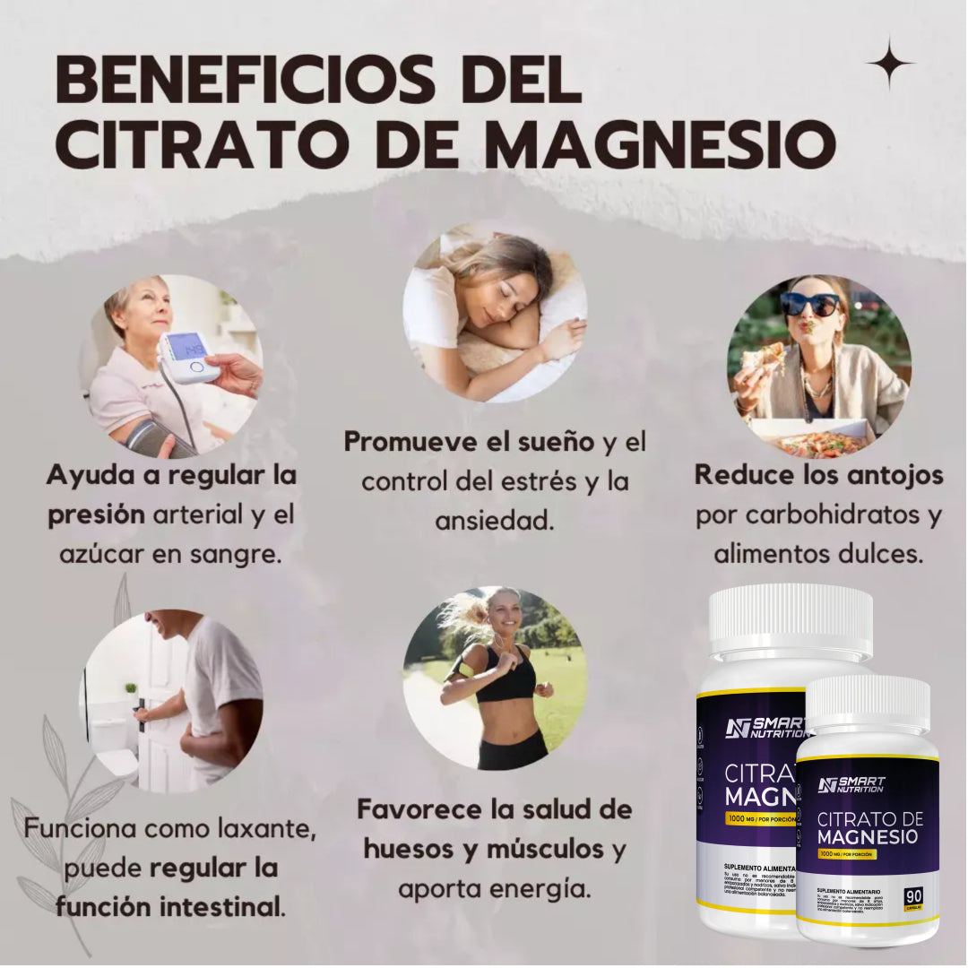 Citrato De Magnesio 90 Cápsulas SmartNutrition