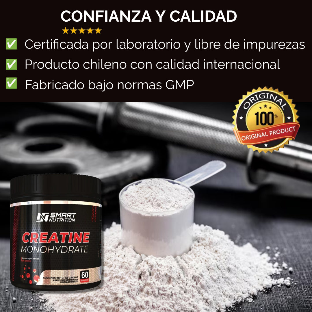 Creatina Monohydrate en Polvo 300 Gr - SmartNutrition SmartNutrition
