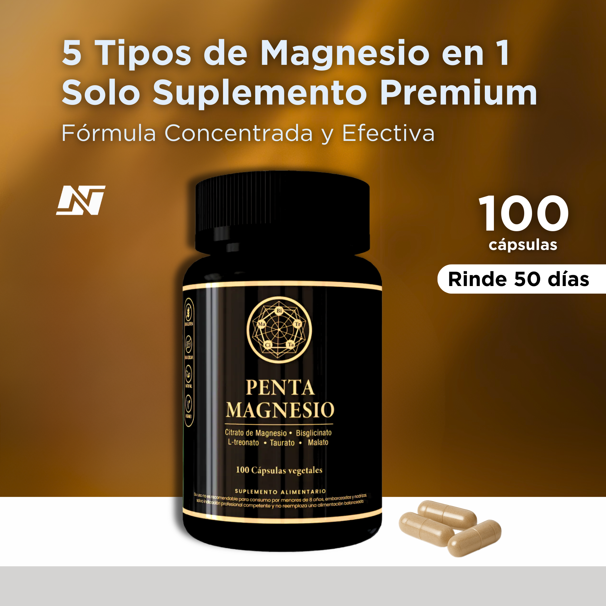 Penta Magnesio 5 Formas – Citrato, Bisglicinato, Treonato, Taurato y Malato | Smart Nutrition Chile SmartNutrition