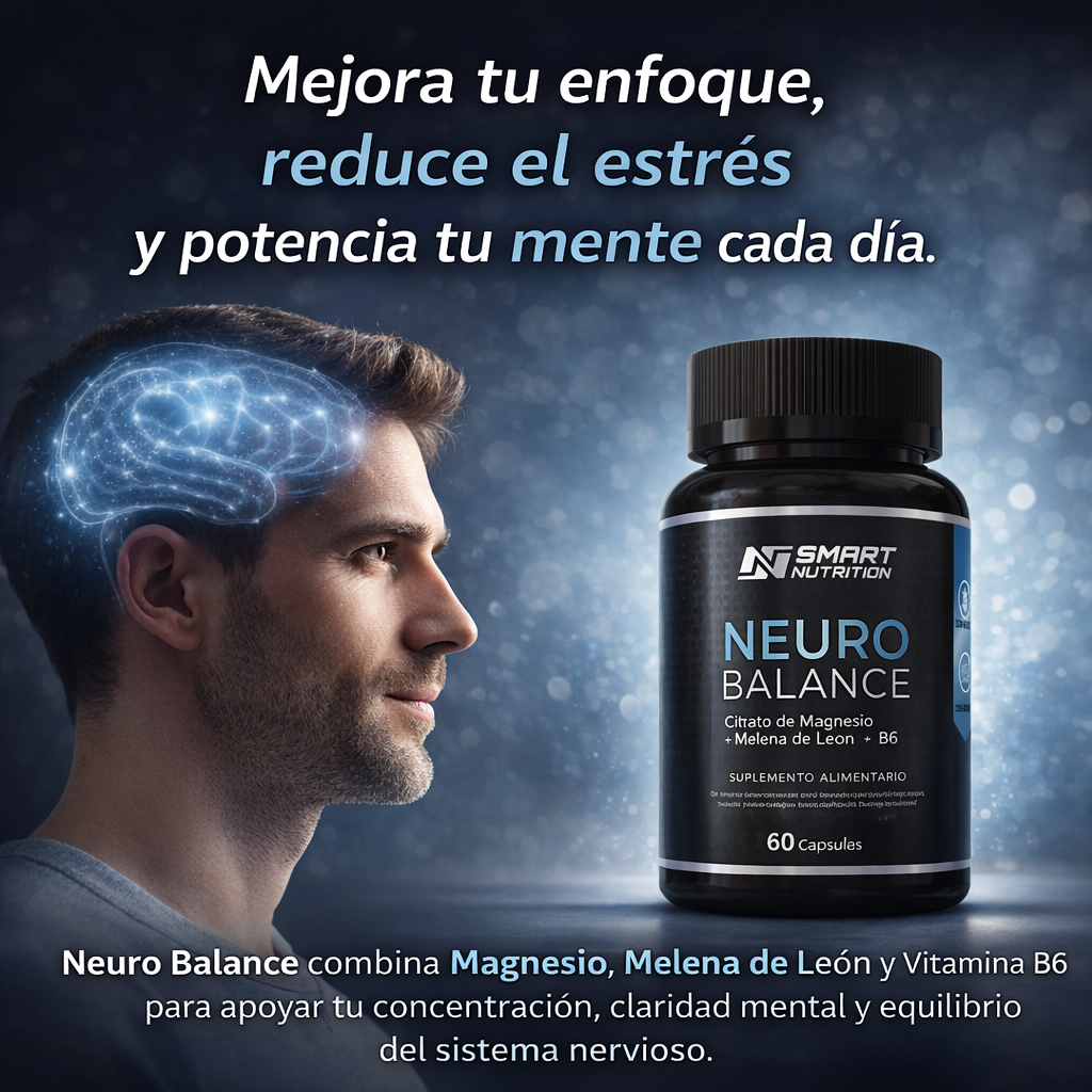 Neuro Balance – Magnesio + Melena de León + Vitamina B6 SmartNutrition
