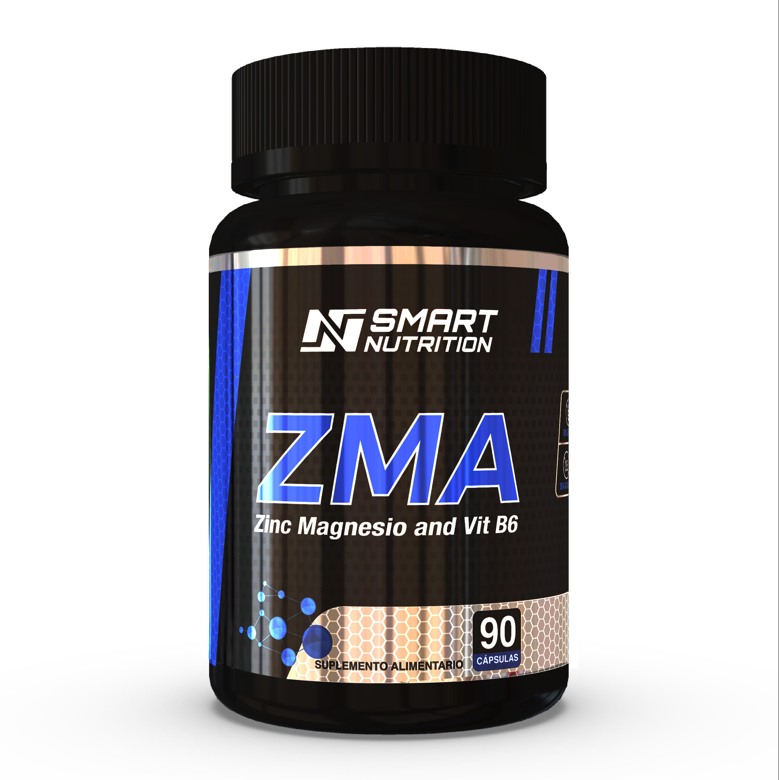 ZMA-(Zinc, Magnesio y B6) 500MG - 90 Capsulas SmartNutrition