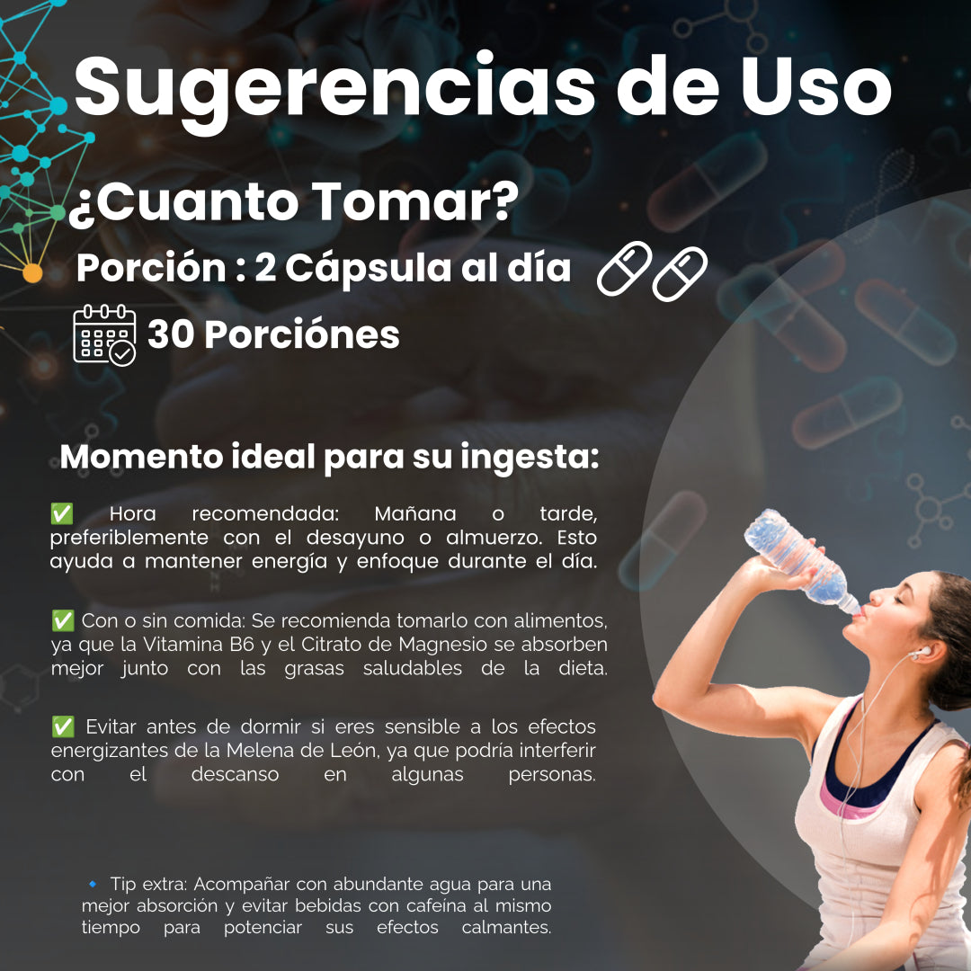 Citrato De Magnesio Melena De Leon B6 500mg 60 Caps SmartNutrition