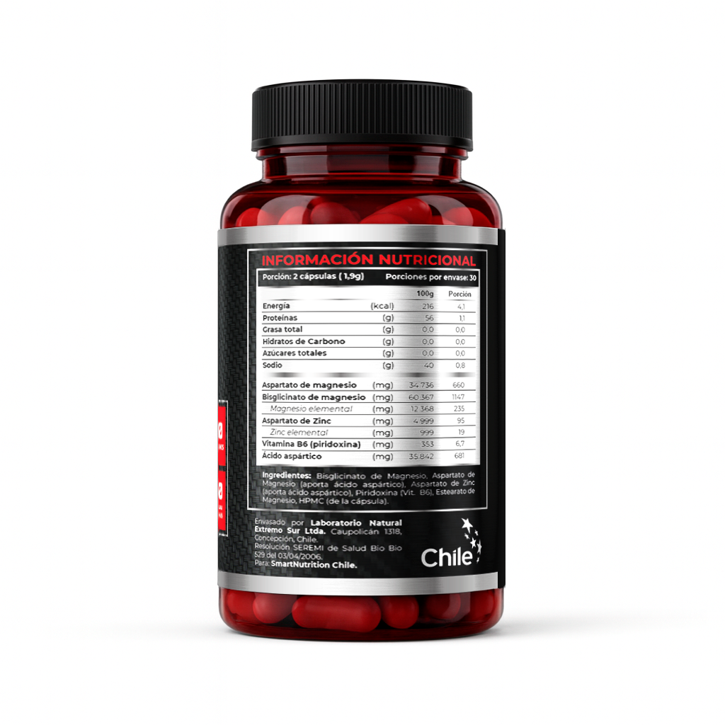 ZMA Advance Smart Nutrition – Zinc, Magnesio, Ácido D-Aspártico y Vitamina B6 | Potencia, Energía y Recuperación Muscular SmartNutrition