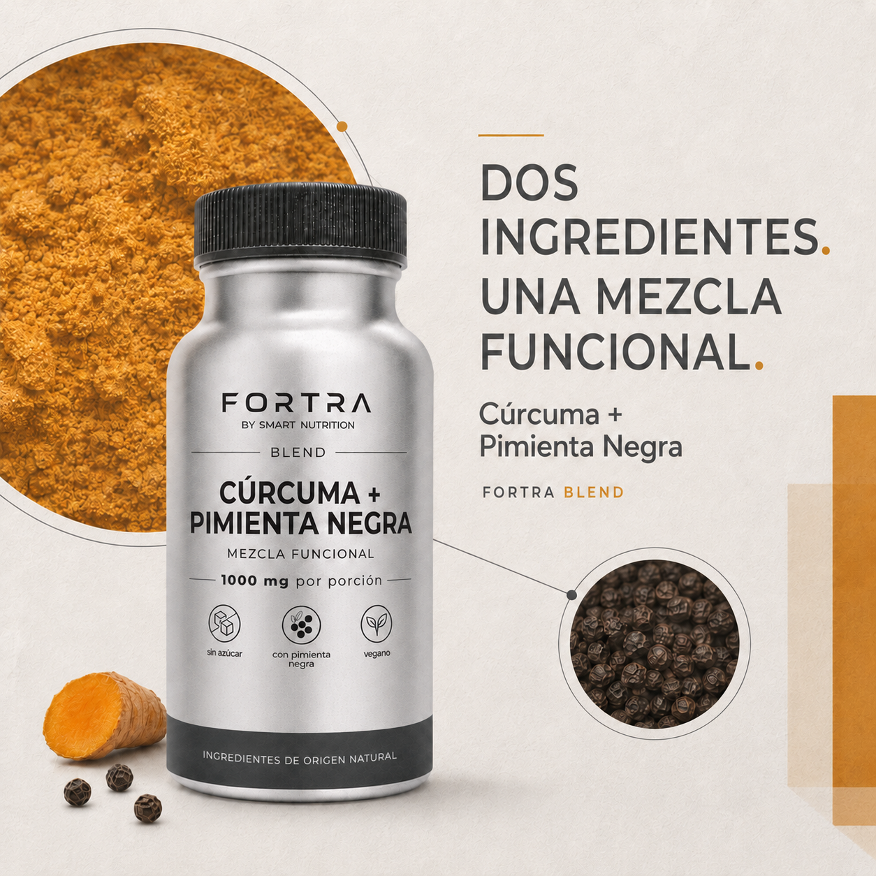 Cúrcuma + Pimienta Negra Fortra