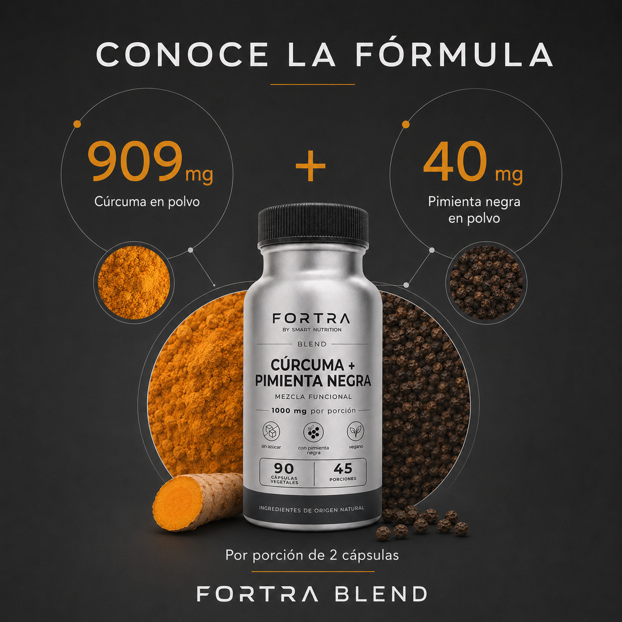 Cúrcuma + Pimienta Negra Fortra