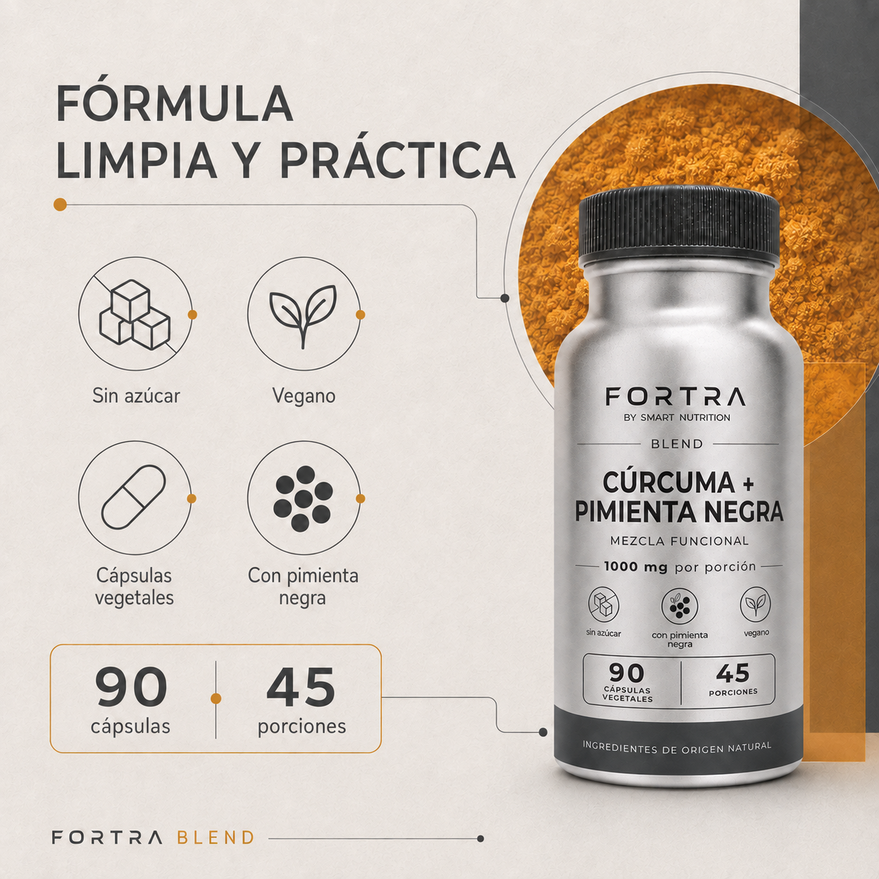 Cúrcuma + Pimienta Negra Fortra