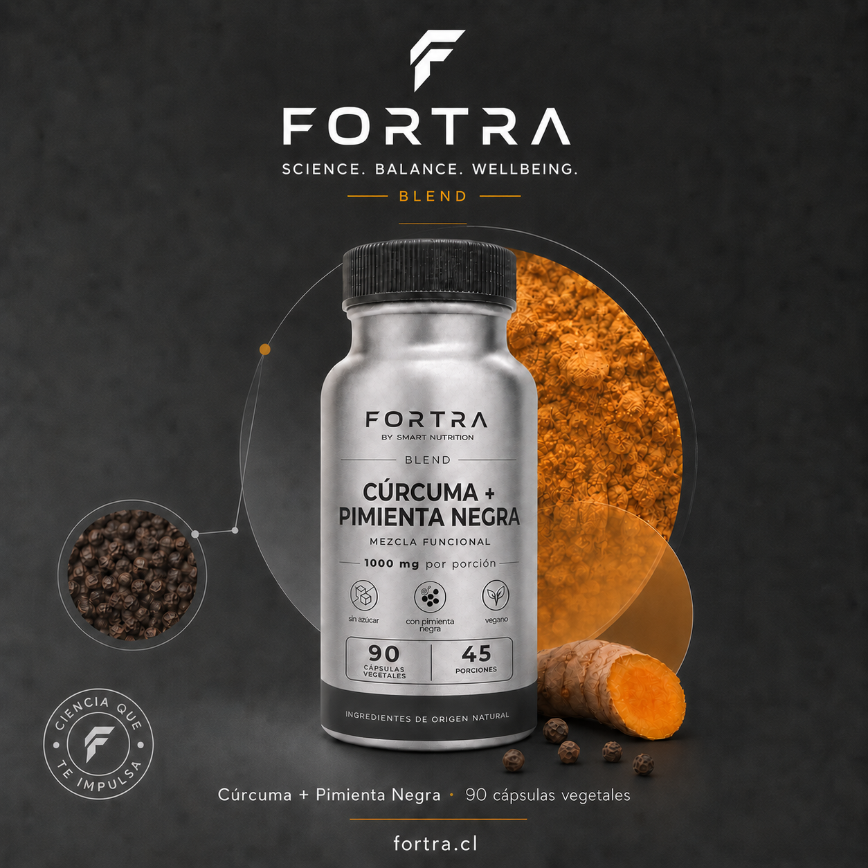 Cúrcuma + Pimienta Negra Fortra