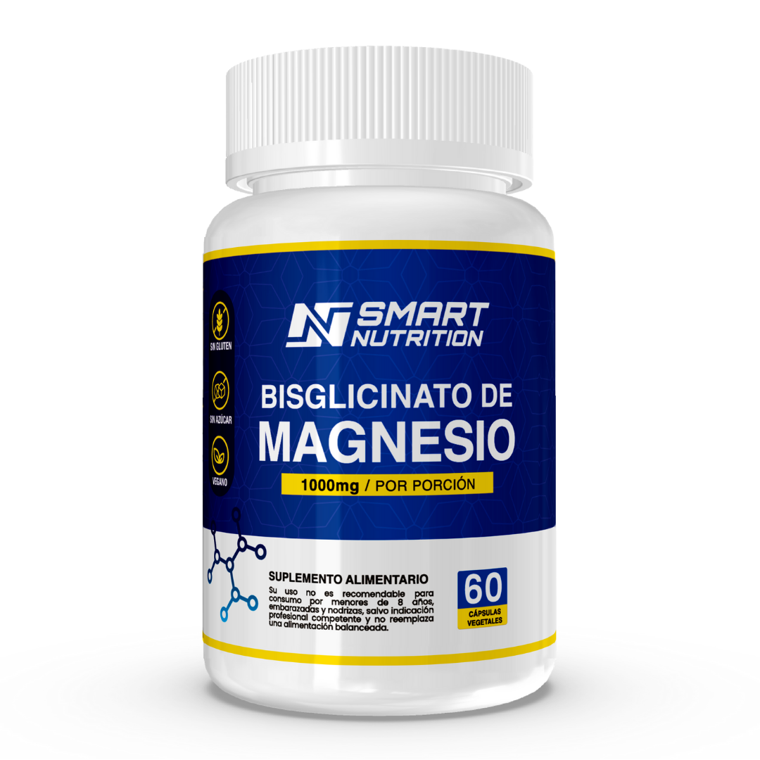 Bisglicinato de Magnesio 1000mg - 60 Capsulas SmartNutrition