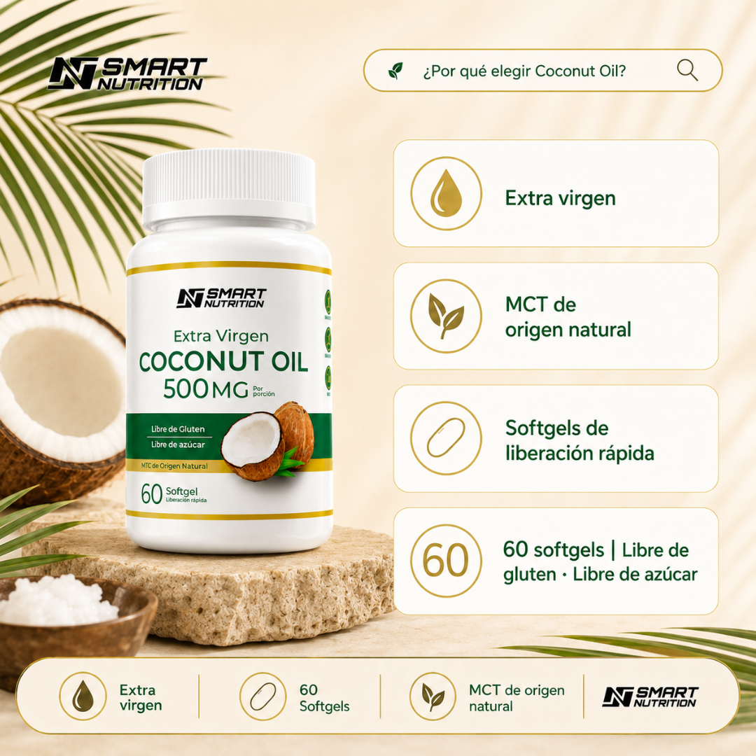Aceite De Coco Extra Virgen 500mg SmartNutrition