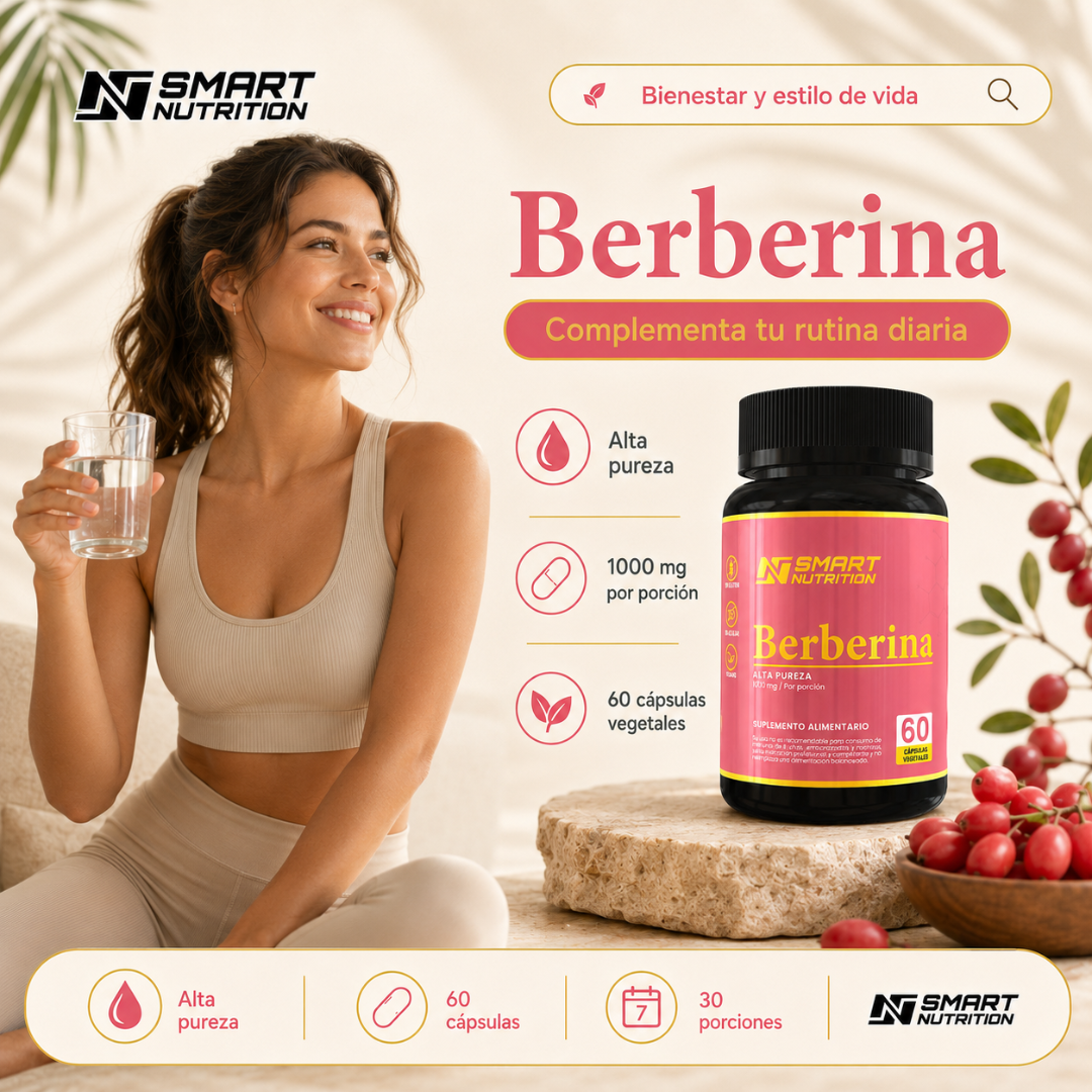Berberina 1000 mg – Apoyo Metabólico SmartNutrition