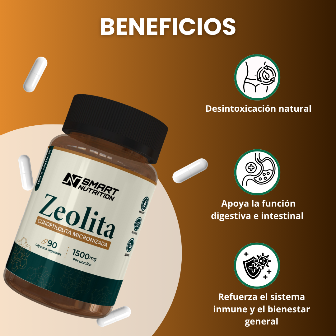 Zeolita Micronizada 1500mg – Detox Natural | Smart Nutrition SmartNutrition