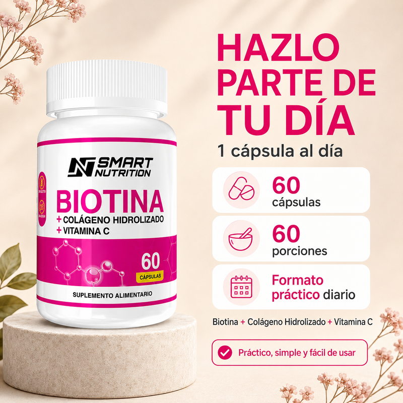 Pack x3 Biotina + Colágeno Hidrolizado + Vitamina C