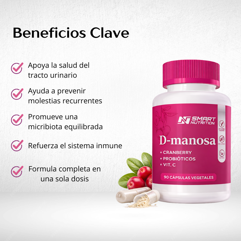 D-manosa + Cranberry + Probióticos + Vitamina C SmartNutrition