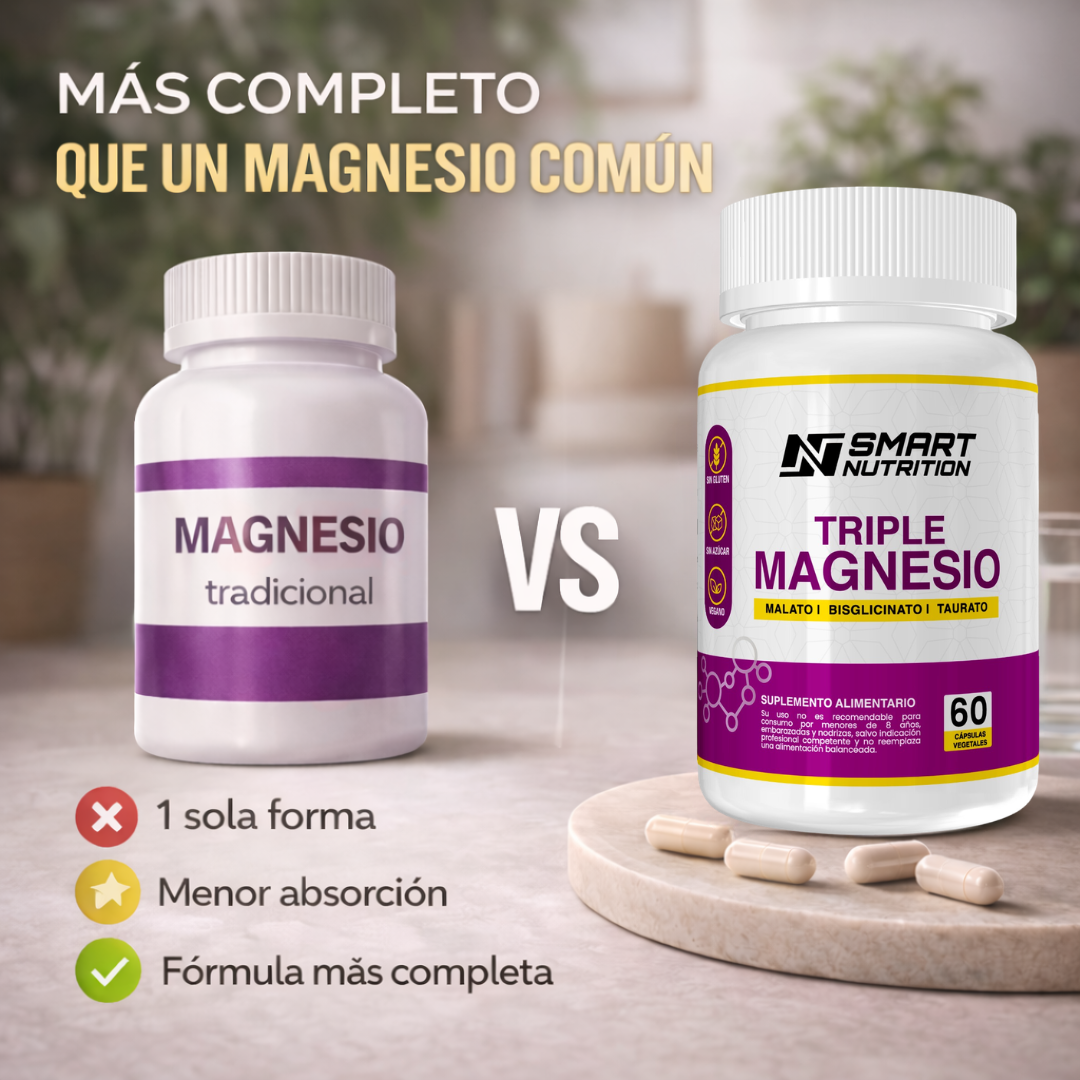 Triple Magnesio(Malato, Bisglicinato, Taurato) SmartNutrition