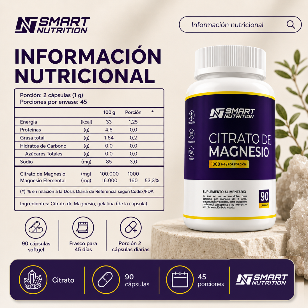 Citrato de Magnesio SmartNutrition