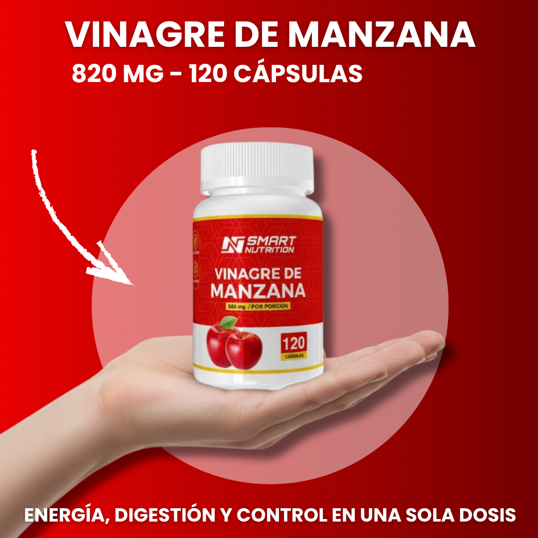 Vinagre de Manzana 820 Mg - 120 Cápsulas - SmartNutrition SmartNutrition