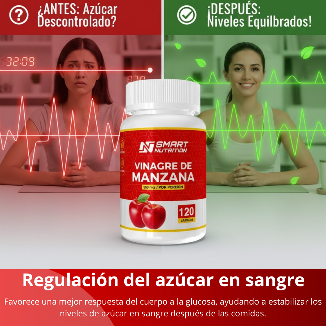 Vinagre de Manzana 820 Mg - 120 Cápsulas - SmartNutrition SmartNutrition