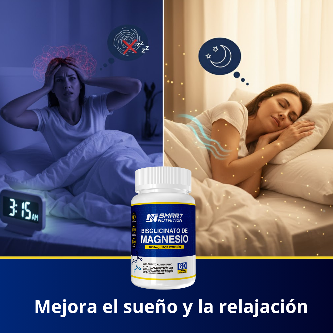 Bisglicinato de Magnesio 1000mg - 60 Capsulas SmartNutrition