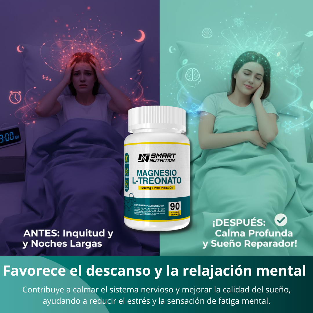 Magnesio L-Treonato 90 cápsulas vegetales SmartNutrition