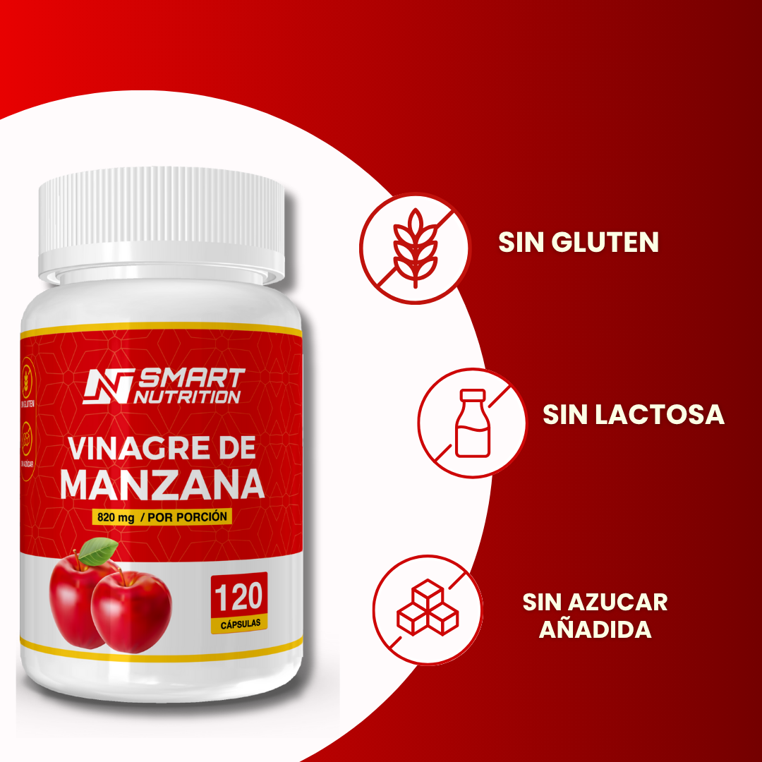 Vinagre de Manzana 820 Mg - 120 Cápsulas - SmartNutrition SmartNutrition