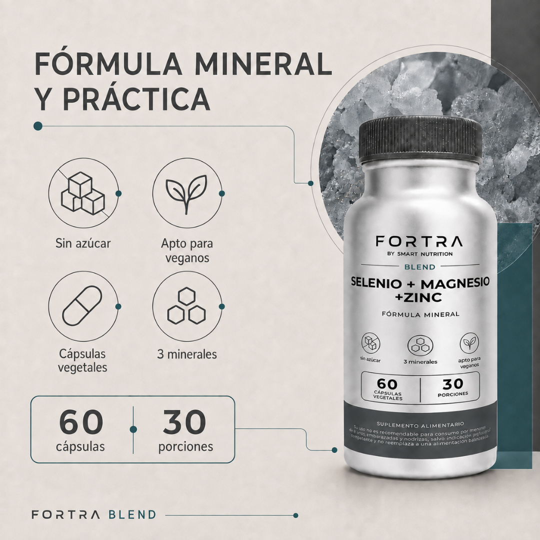 Complejo Mineral Selenio + Magnesio + Zinc SmartNutrition