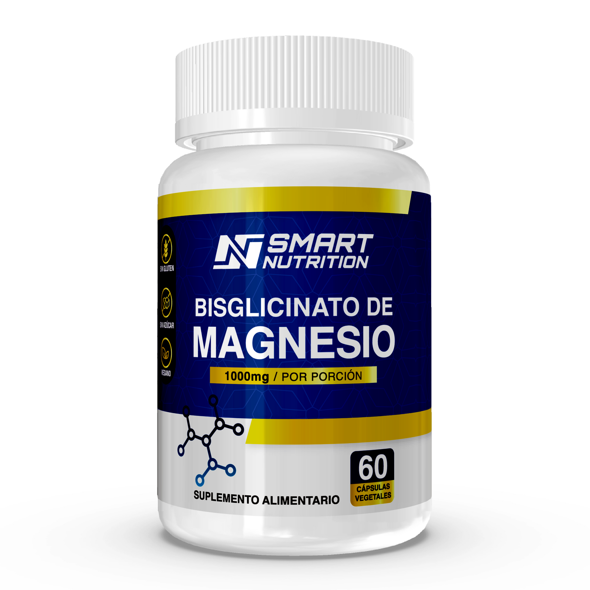 Bisglicinato De Magnesio 1000mg 60 Capsulas SmartNutrition bisglicinato-de-magnesio-1000mg-60-capsulas-smartnutrition