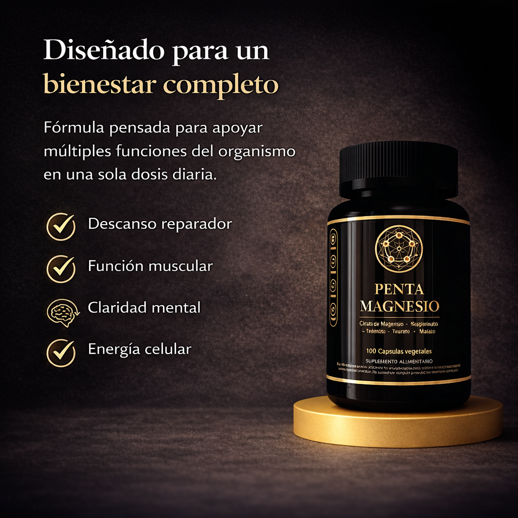 Penta Magnesio 5 Formas – Citrato, Bisglicinato, Treonato, Taurato y Malato SmartNutrition