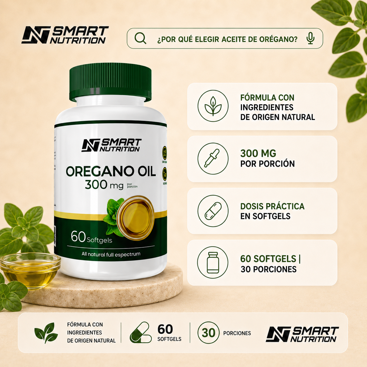 Aceite de Orégano SmartNutrition